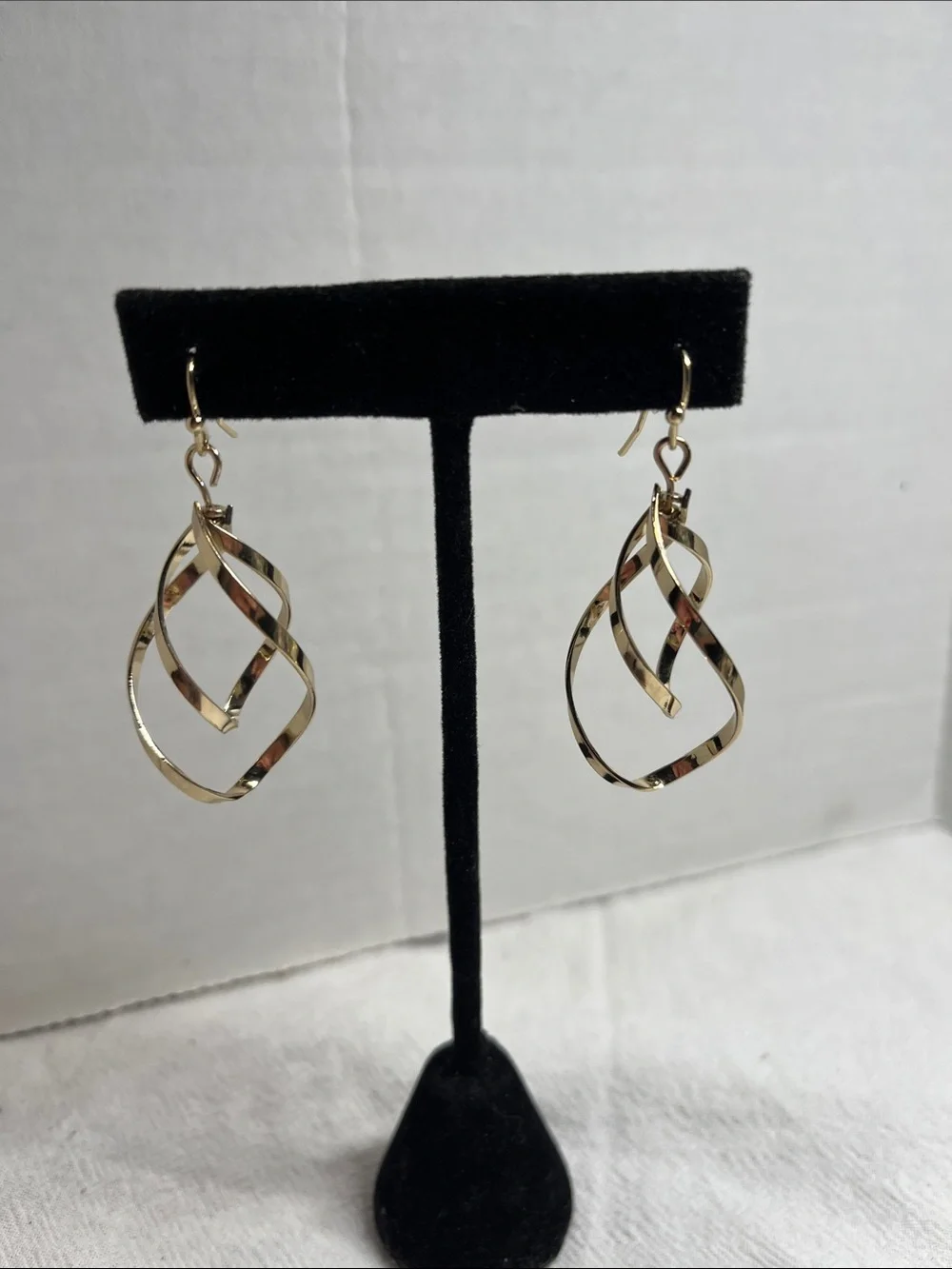 Gold-Tone Twisted Drop Earrings - Elegant Women Jewelry